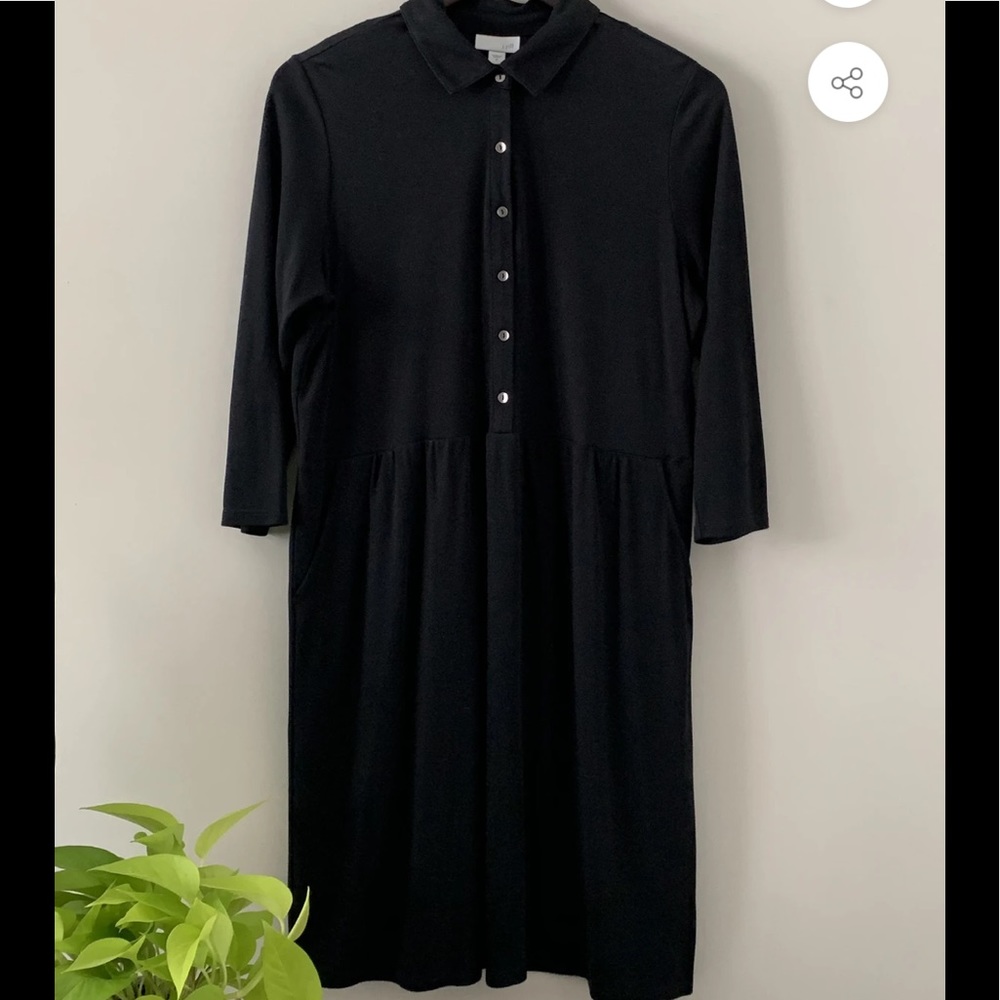 J. Jill Black Dress - Button Down Shirtdress